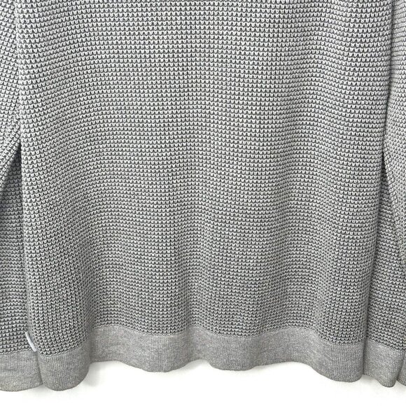Calvin Klein Mens Waffle Knit Cotton Mock Neck Full Zip Jacket Gray Size Large - Picture 6 of 14